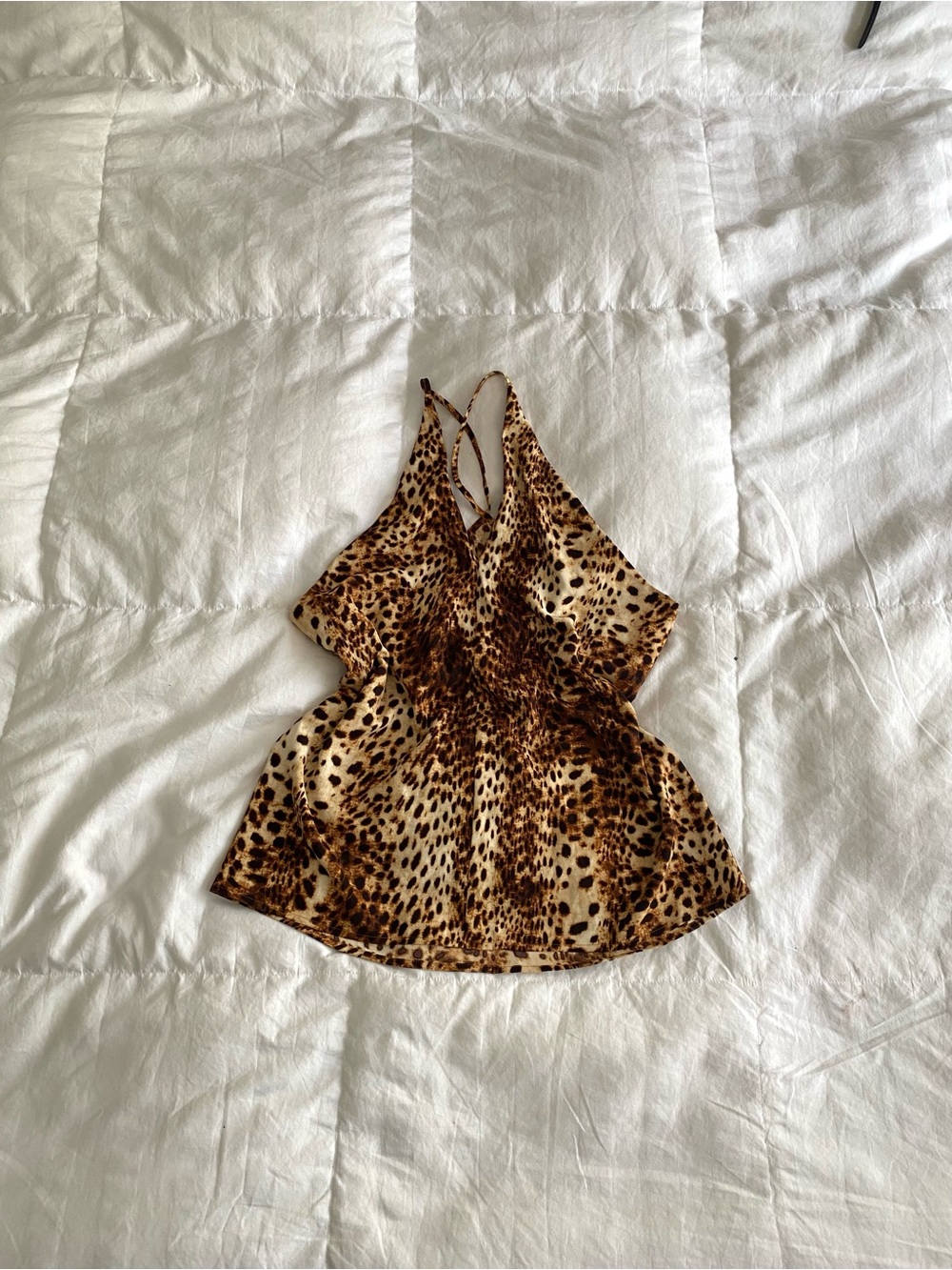 Worthington Leopard Print V-Neck Cami Top